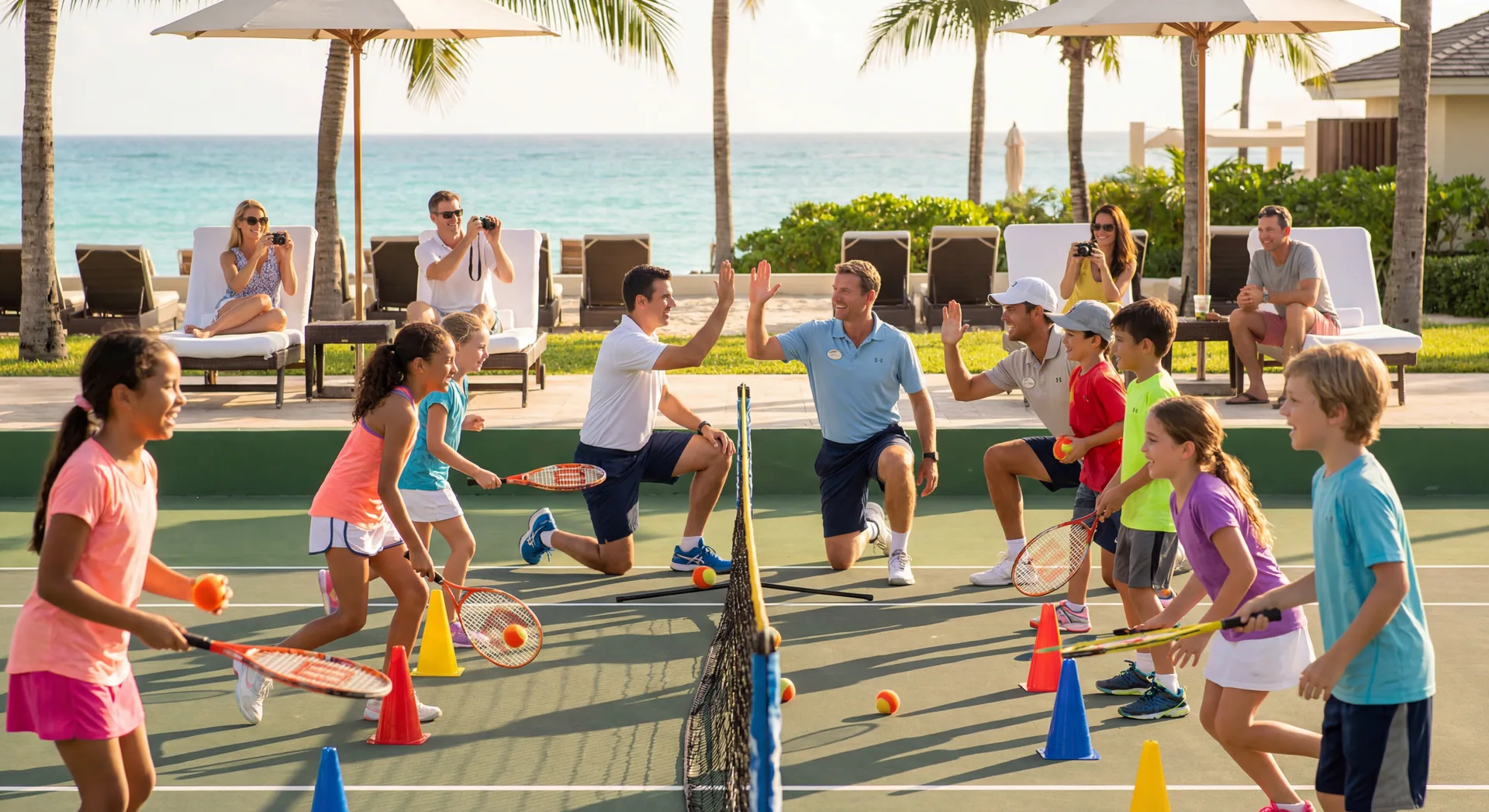 Fun tennis activities for young players
