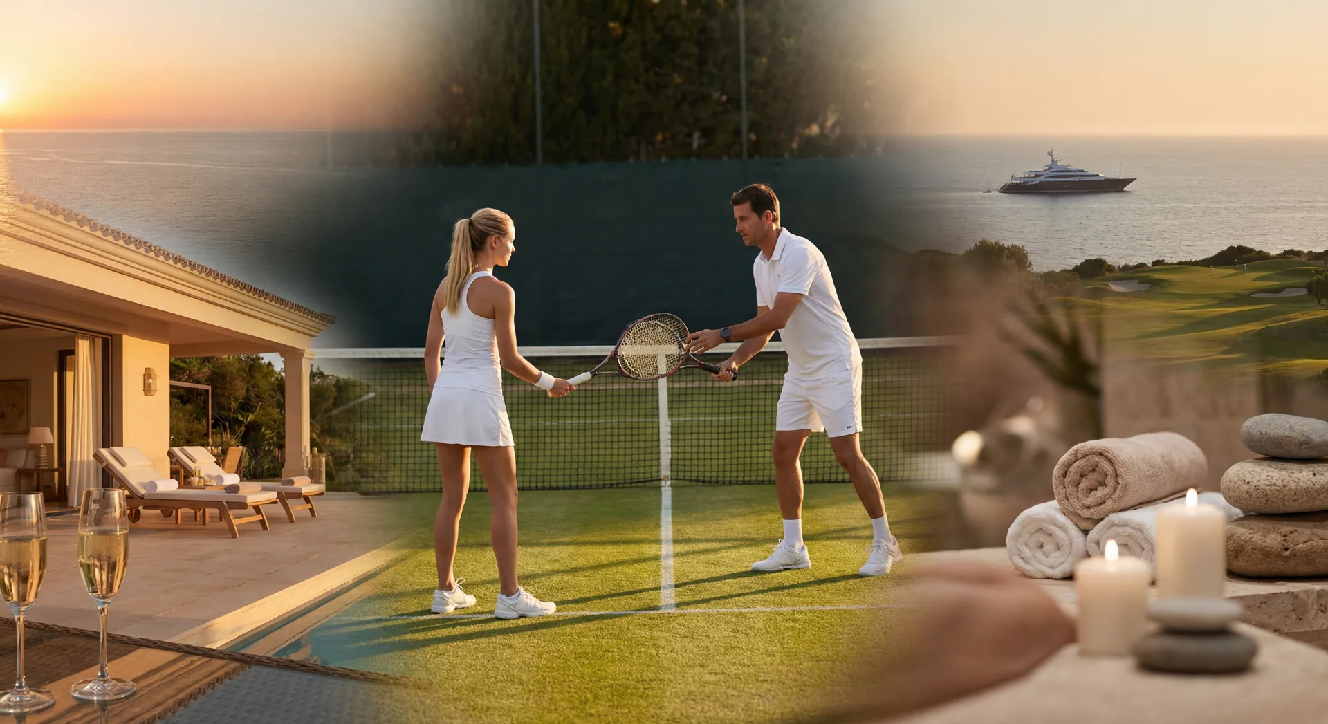 Villa tennis and Mediterranean wellness