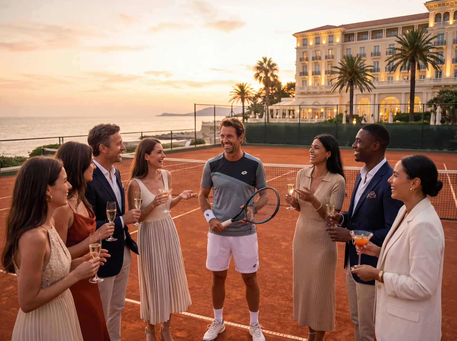 Side tennis training camp