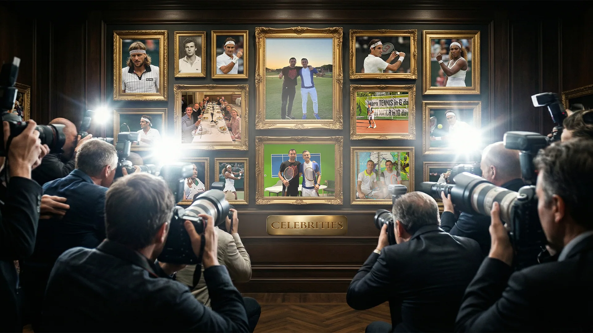 Tennis personalities and memorable guests