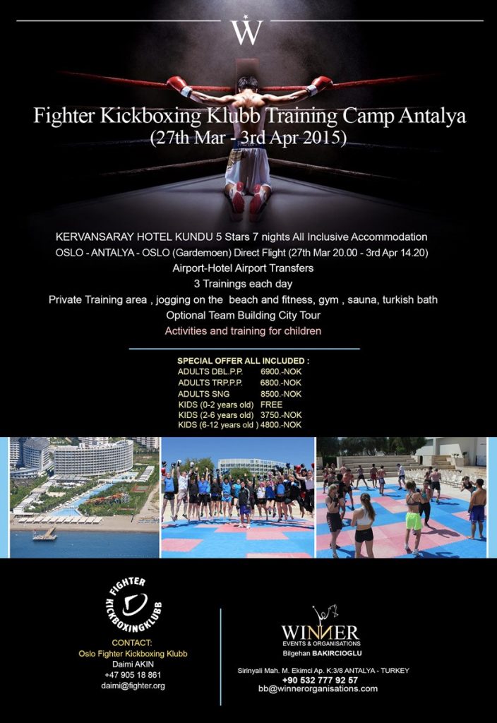 Fighter Kickboxing Training Camp Antalya (27 th Mar - 3 rd Apr 2015)
